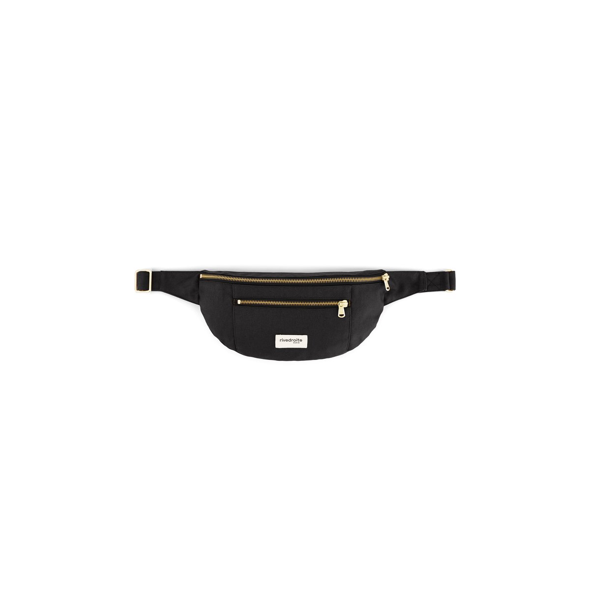 Sac banane en toile cirée, ORSEL noir, RIVEDROITE