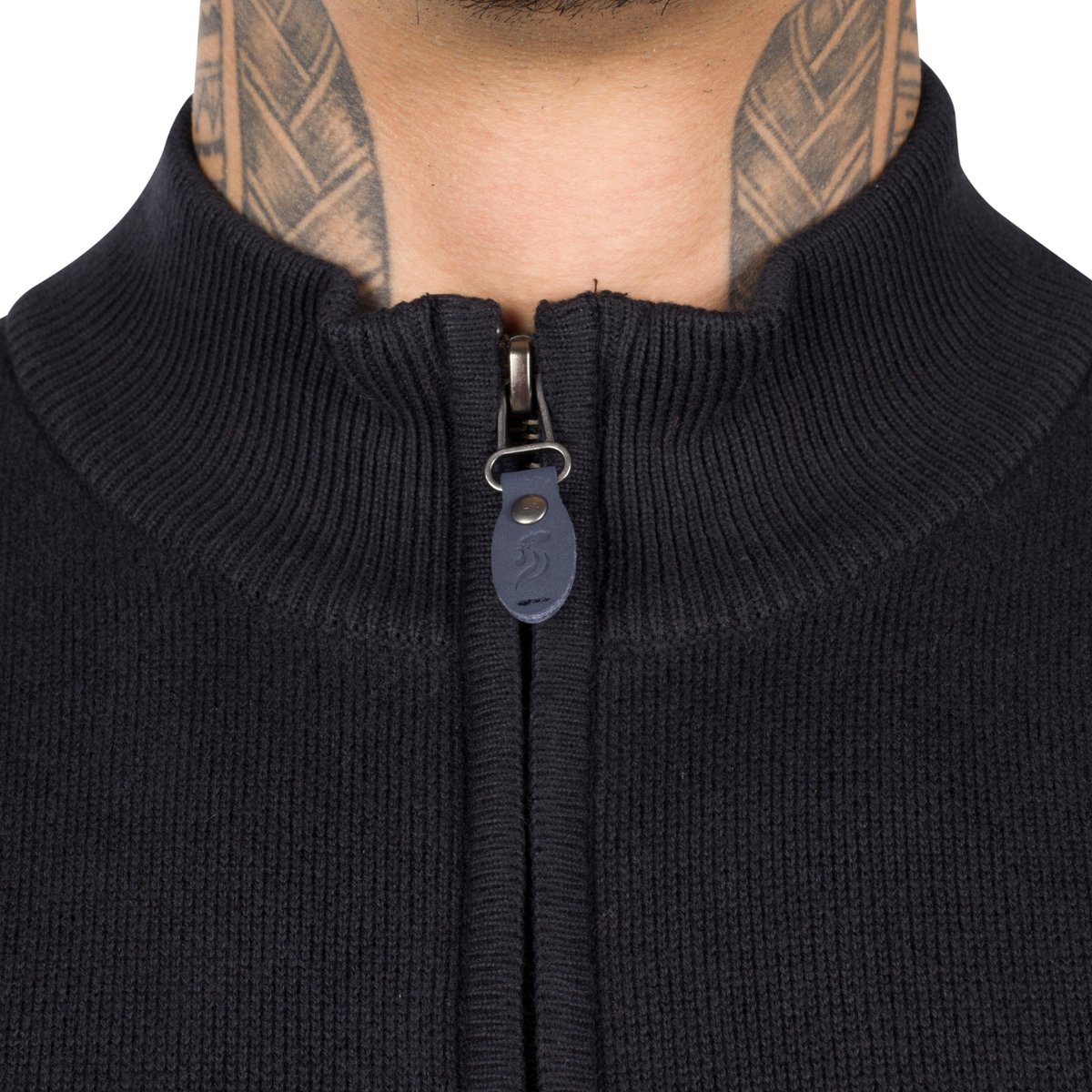 Gilet uni cotton zip noir, SHILTON