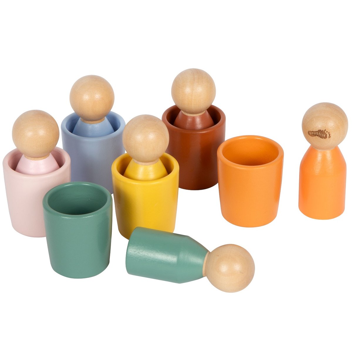 Gobelets de tri Montessori avec figurines multicolore, SMALL FOOT COMPANY