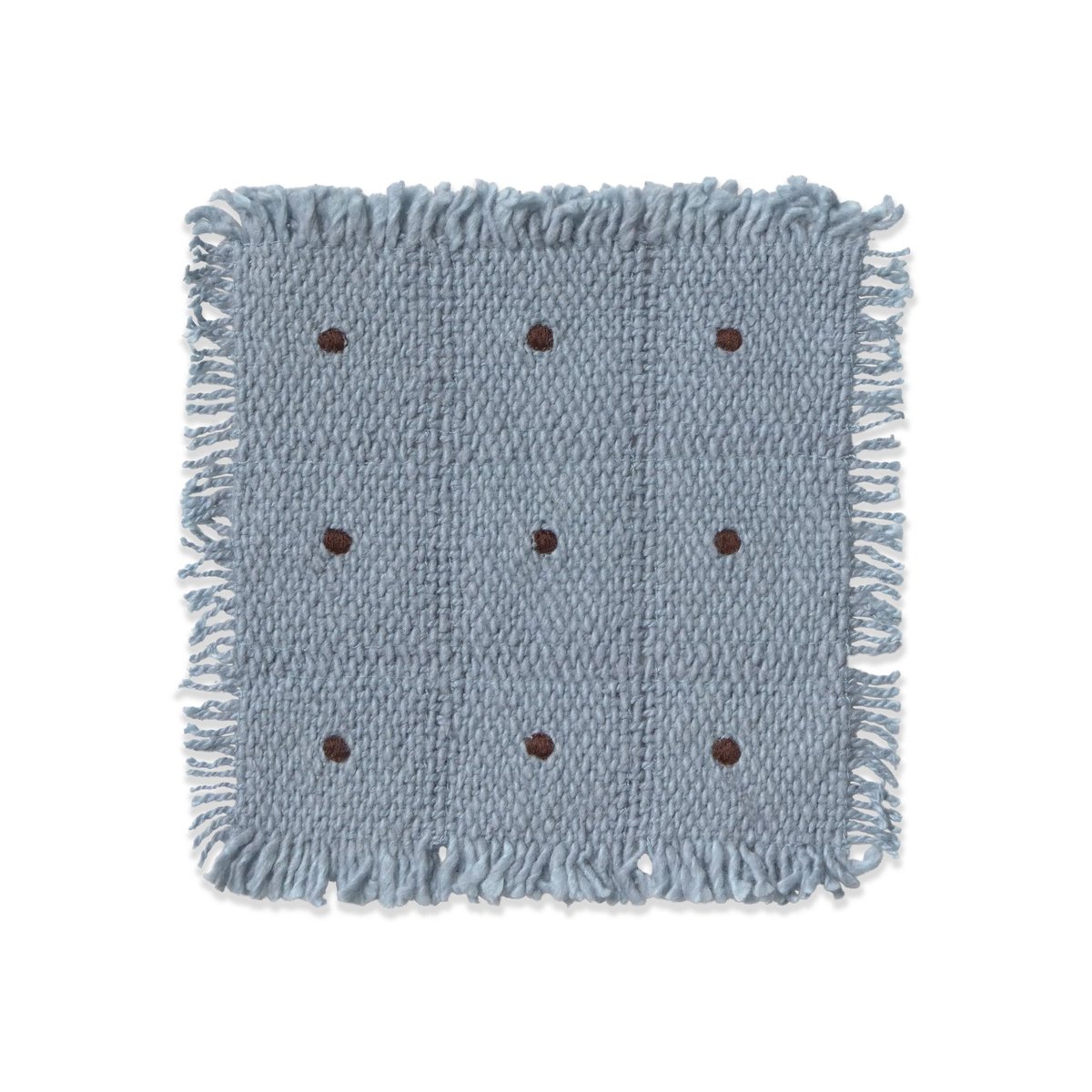 Lot de 4 dessous de verre tissés main Dots TORRE ROURA bleu indigo, LORENA CANALS