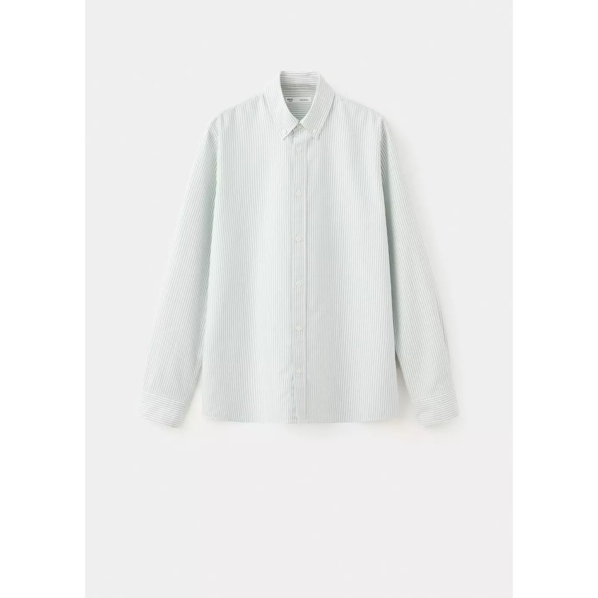 Chemise 100 % coton rayures vert, MANGO TEEN