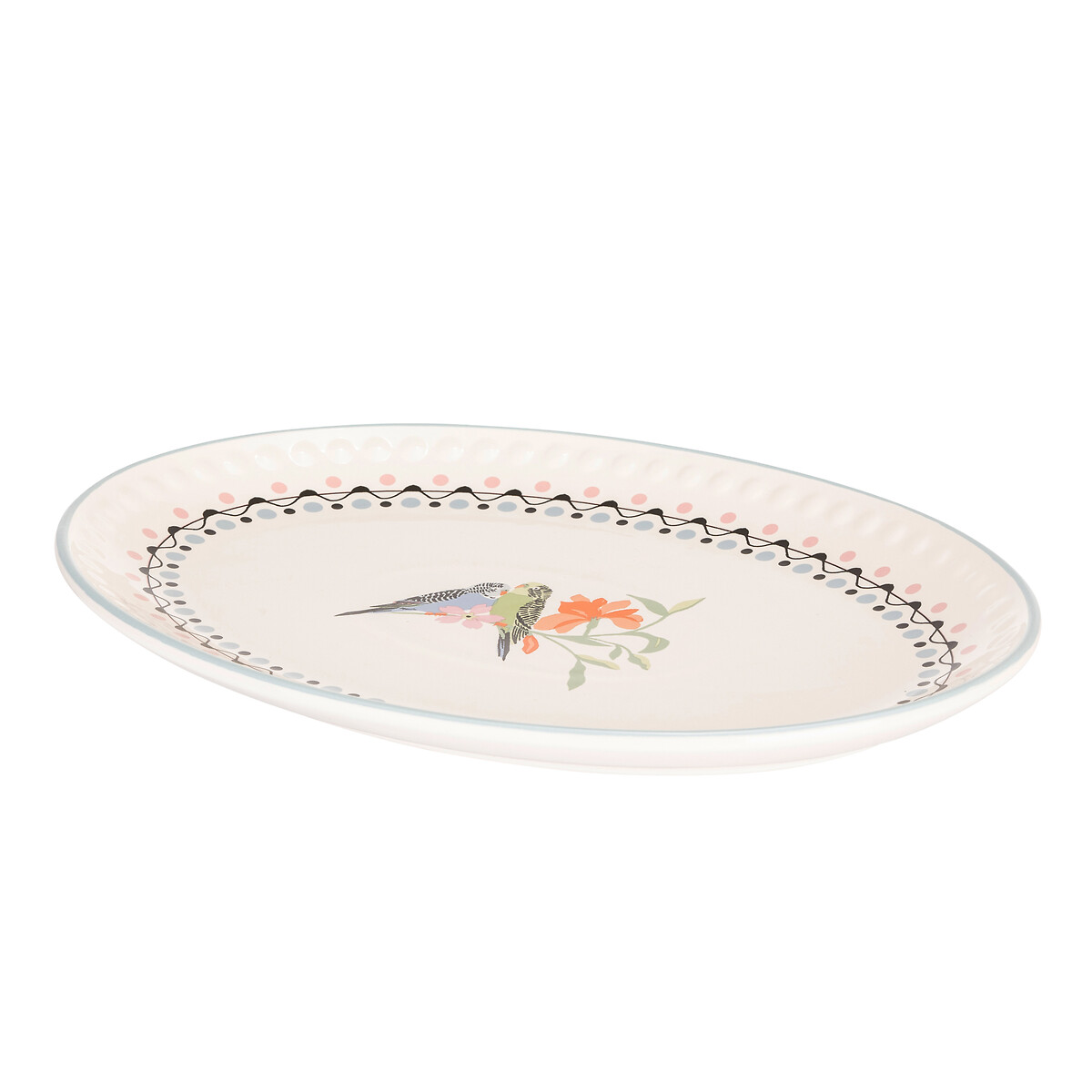 36cm Painted Table Ceramic Oval Serving Platter multi-coloured, CATH KIDSTON