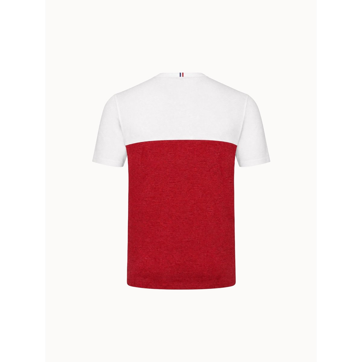T-shirt en jersey de coton avec bande tricolore Tricolores white, LE COQ SPORTIF