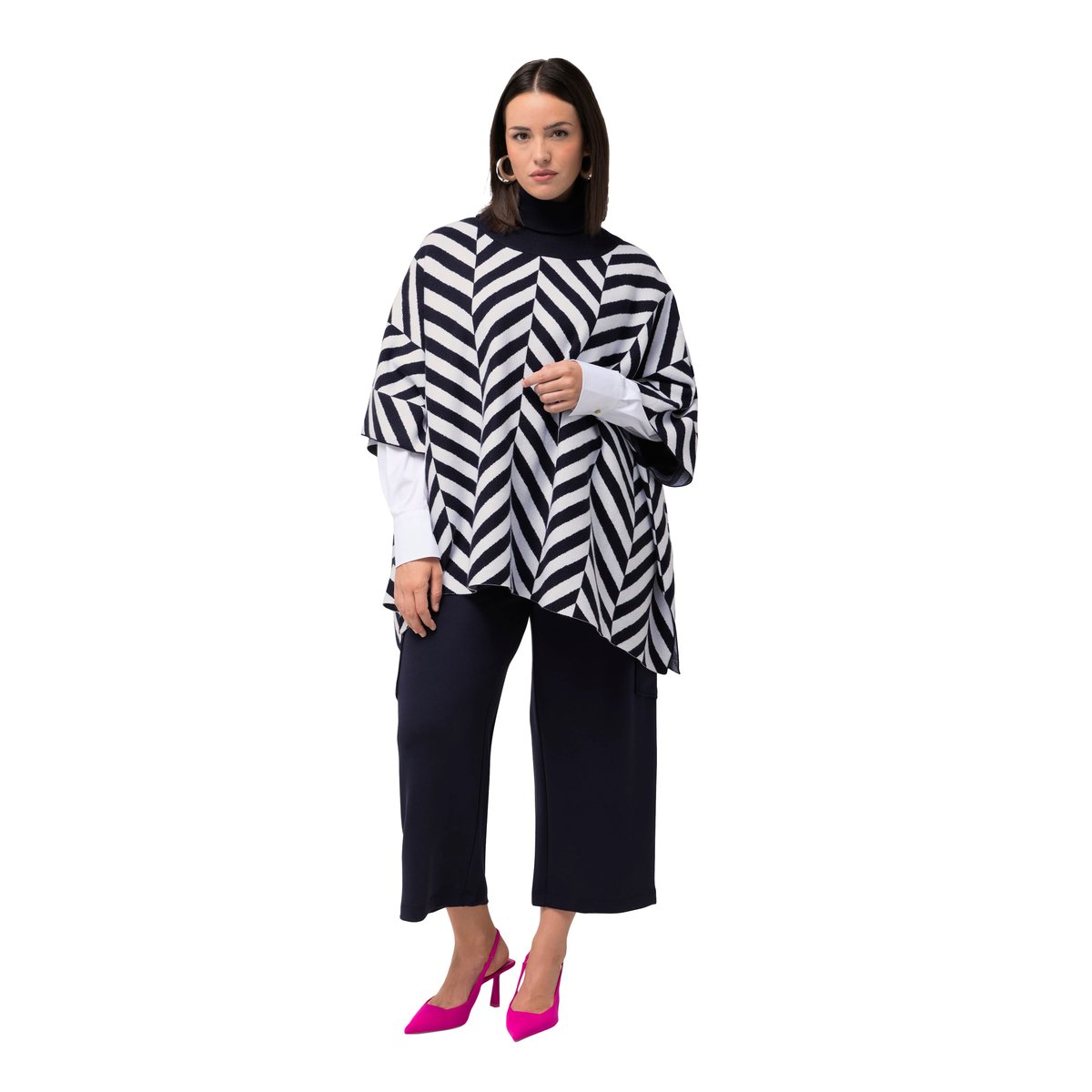 Cape en maille marine, ULLA POPKEN