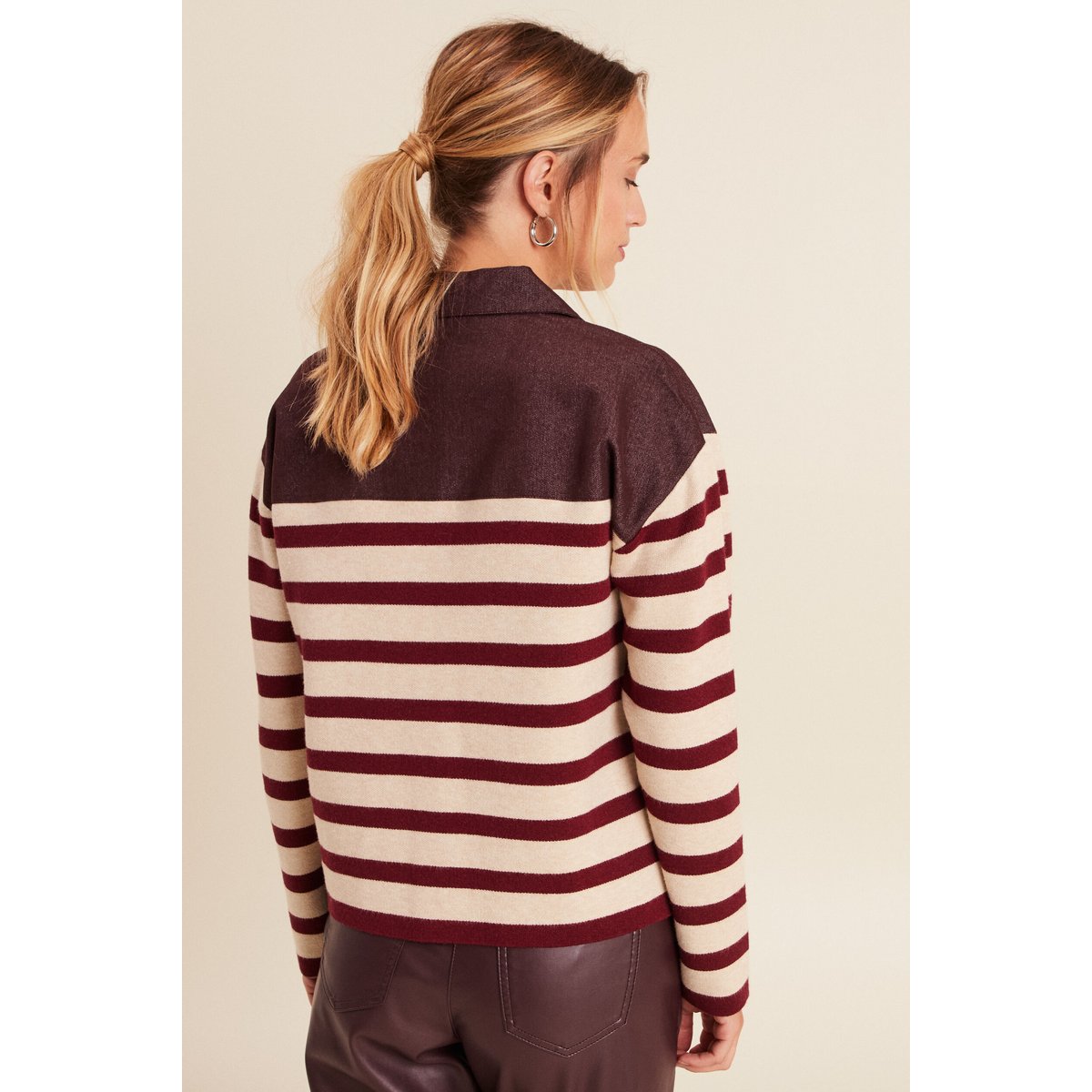 Pull manches longues bordeaux, BREAL
