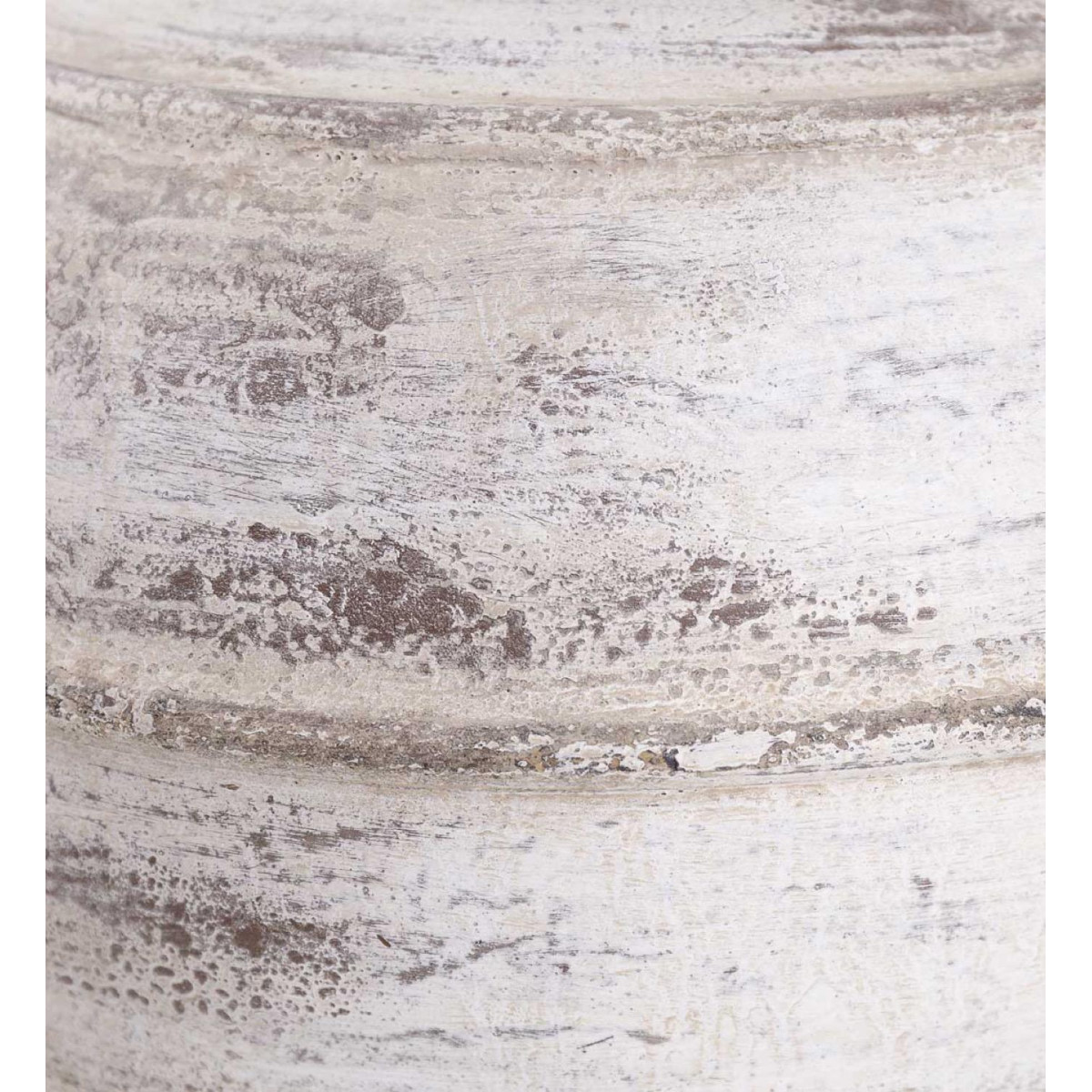 Vase argile blanc, DECORATION D’AUTREFOIS