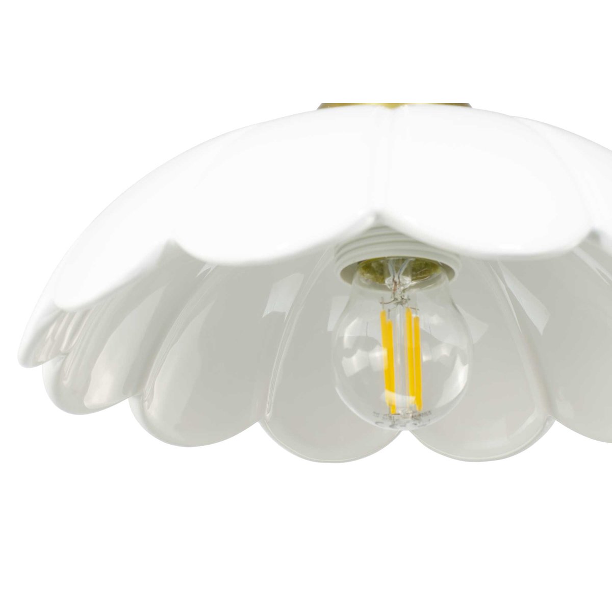 Suspension en céramique et métal, CLARIS blanc, C-CREATION