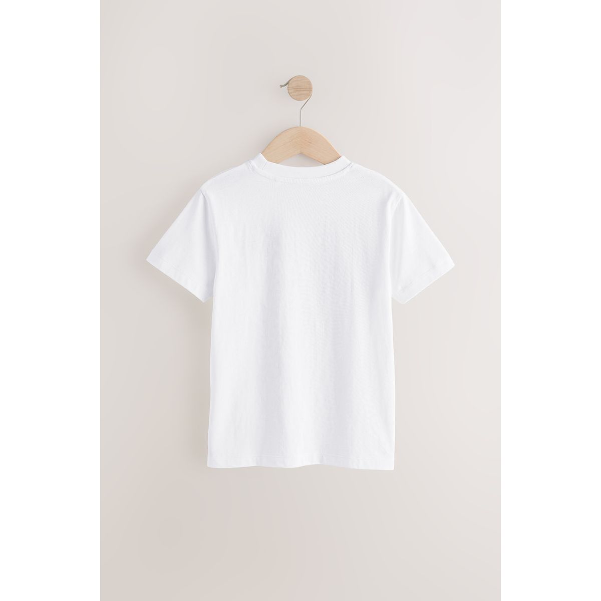 T-shirt brodé à manches courtes, lot de 4 noir/blanc/gris marl/kaki, NEXT