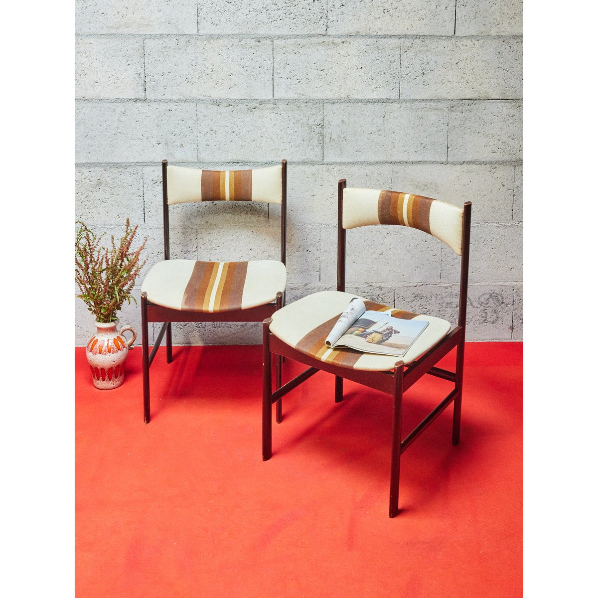 Paire de chaises scandinaves Alma N°1625 - Bon état beige, DEBONGOUT