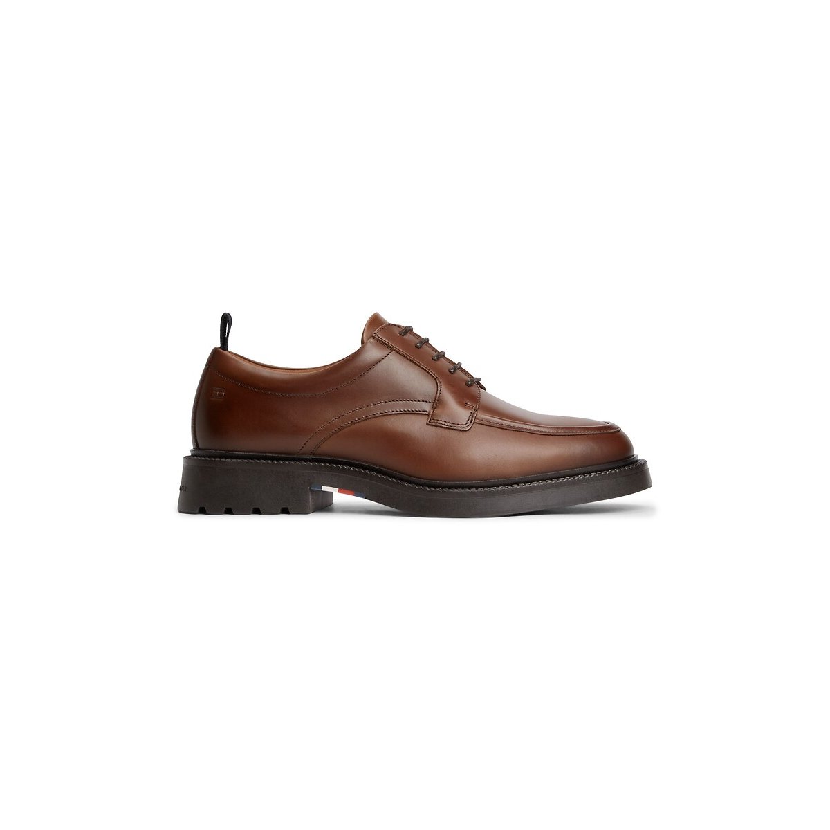 Derby in pelle corporate cognac, TOMMY HILFIGER
