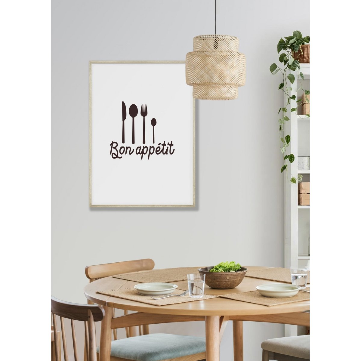 Affiche 'Bon appétit 2' blanc, L'AFFICHERIE