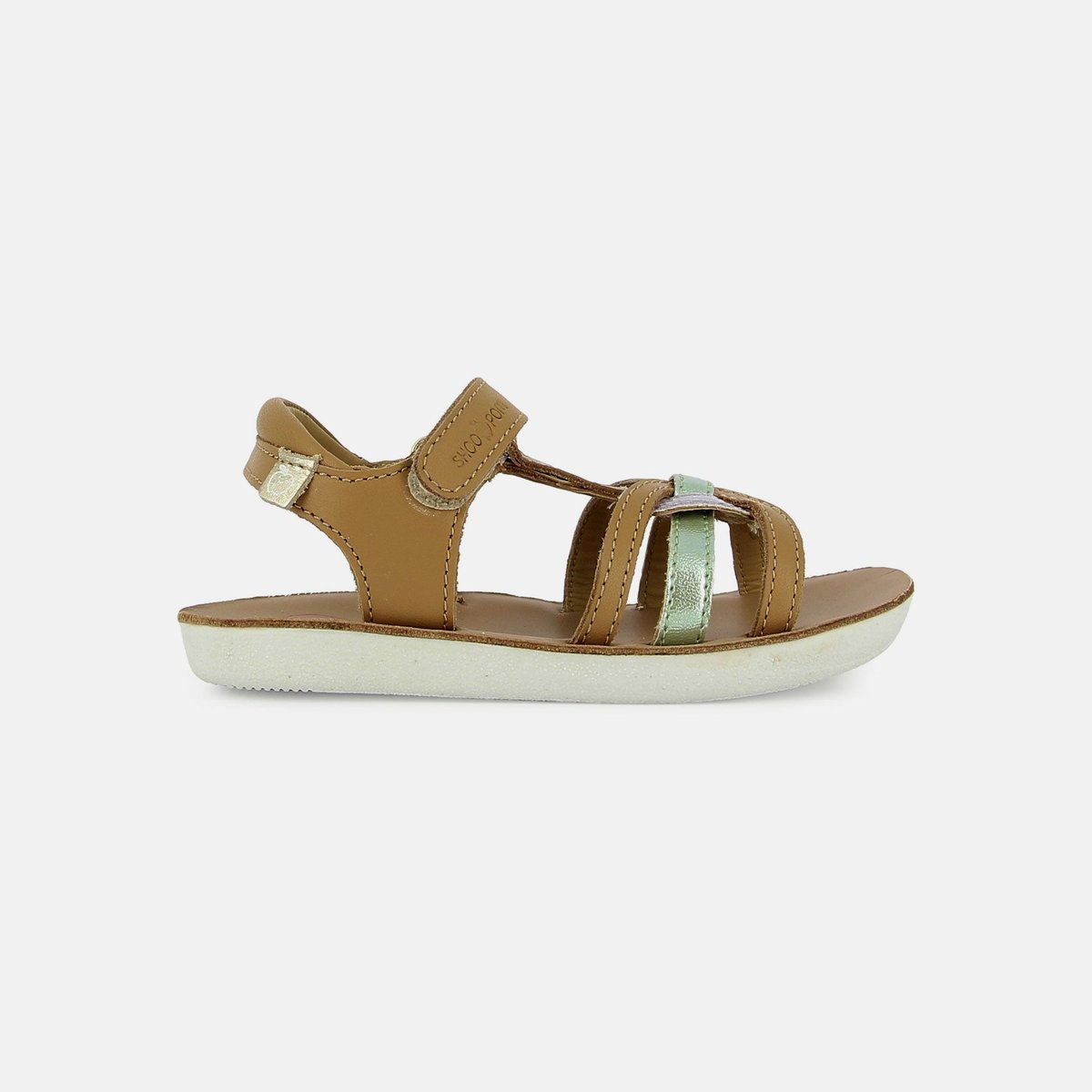 Sandales à scratch GOA 4EVER marron, SHOO POM
