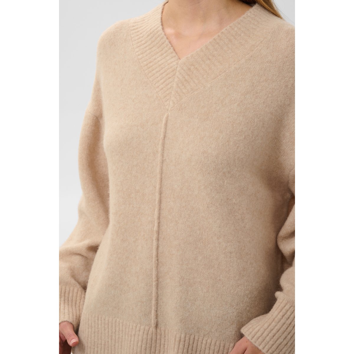 Pullover tricoté rose wood ash melange, SOAKED IN LUXURY