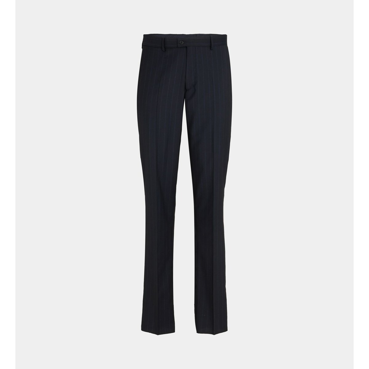 Pantalon de costume vinci rayé droit en laine bleu marine, COMPTOIR GL