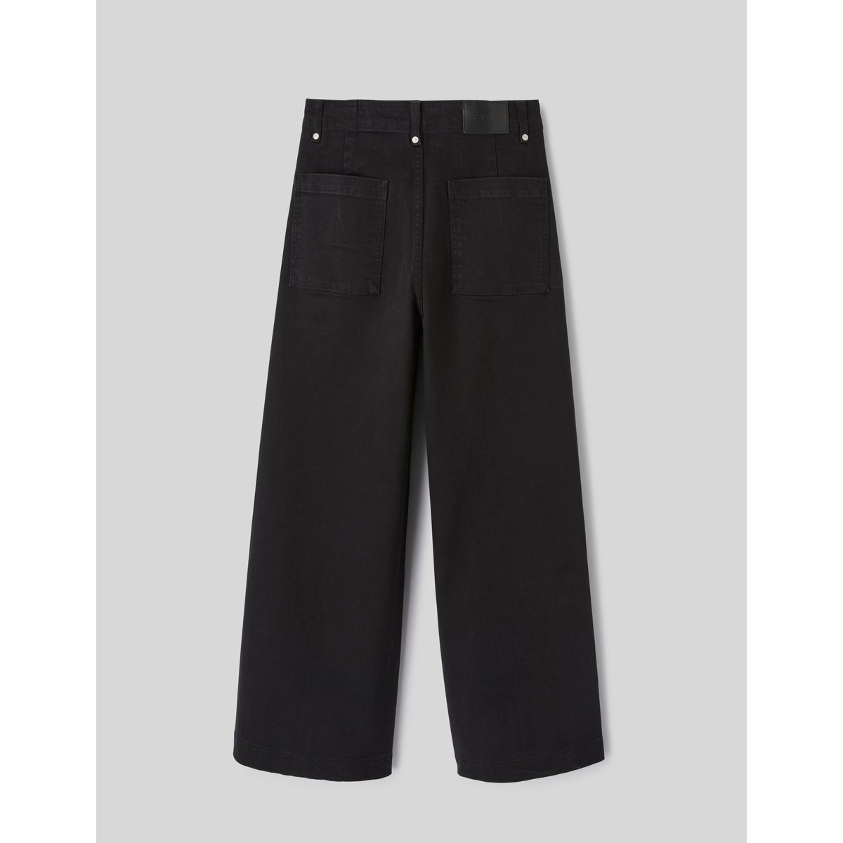 Jean wide leg surpiqures noir, BZB