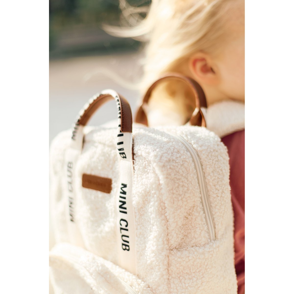 Sac à dos enfant mini club Signature blanc cassé, CHILDHOME