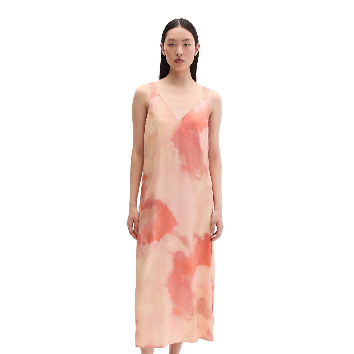 Robe en satin regular en mélange de viscose de haute qualité rose, MARC O'POLO