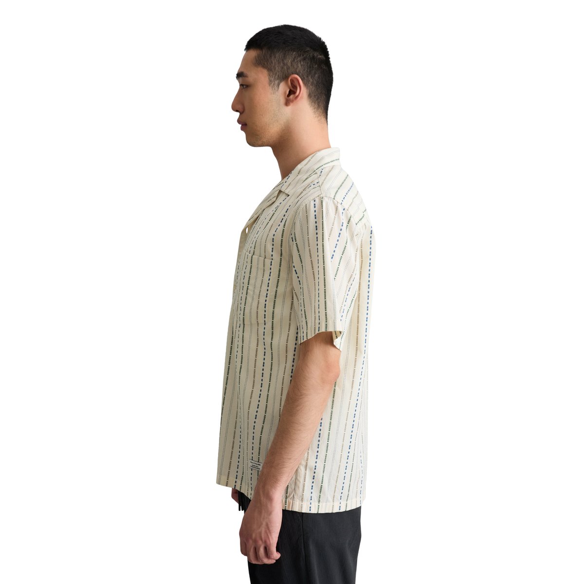 Chemise à manches courtes regular avec des rayures multicolores blanc, MARC O’POLO DENIM