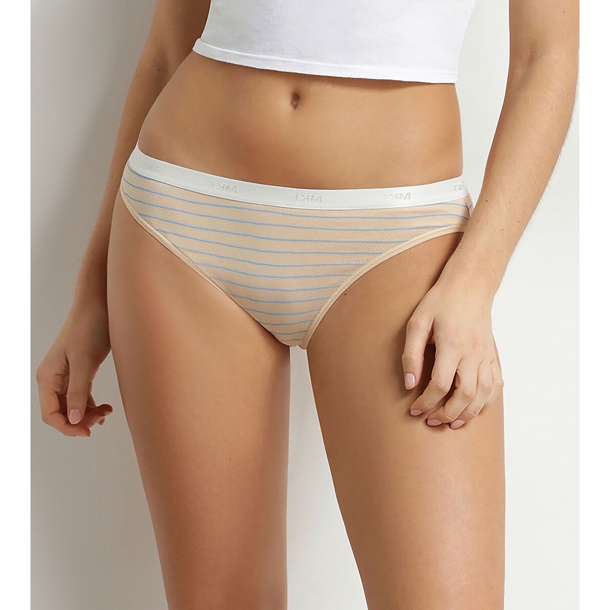 Lot de 3 slips les pockets coton stretch evasion marine, DIM