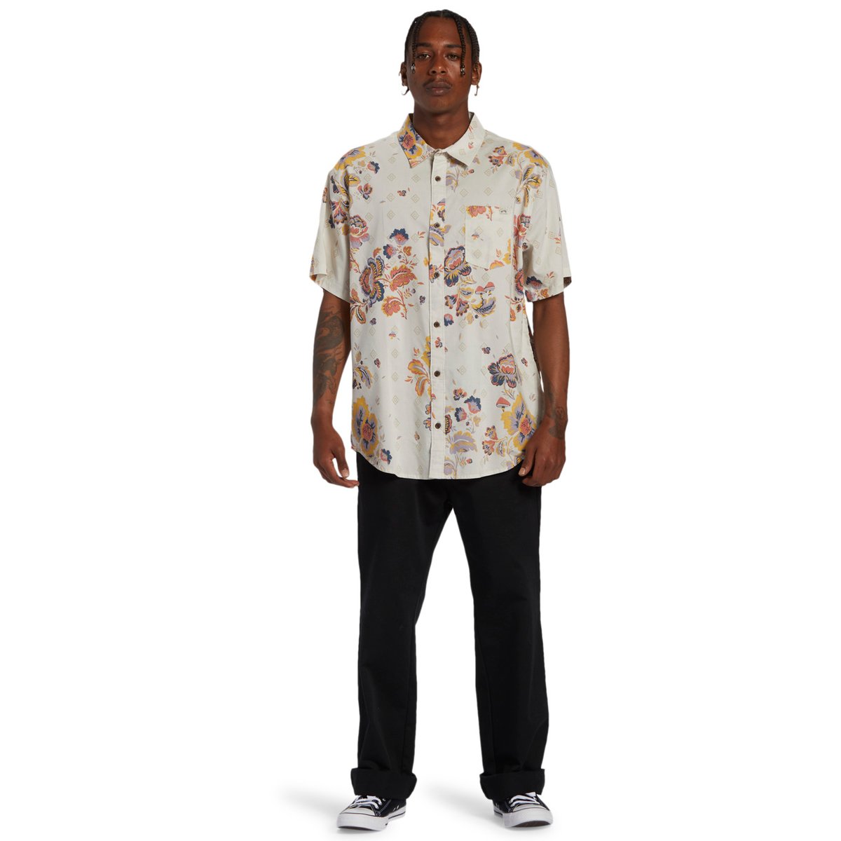 Chemise manches courtes SUNDAYS marron taupe, BILLABONG