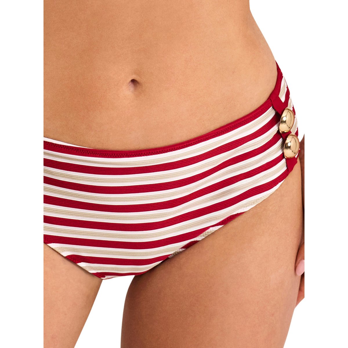 Bas maillot slip de bain taille haute SAILOR rouge, SELMARK MARE