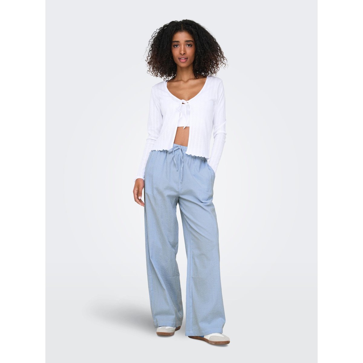 Pantalon À Jambe Large cloud dancer 1, ONLY