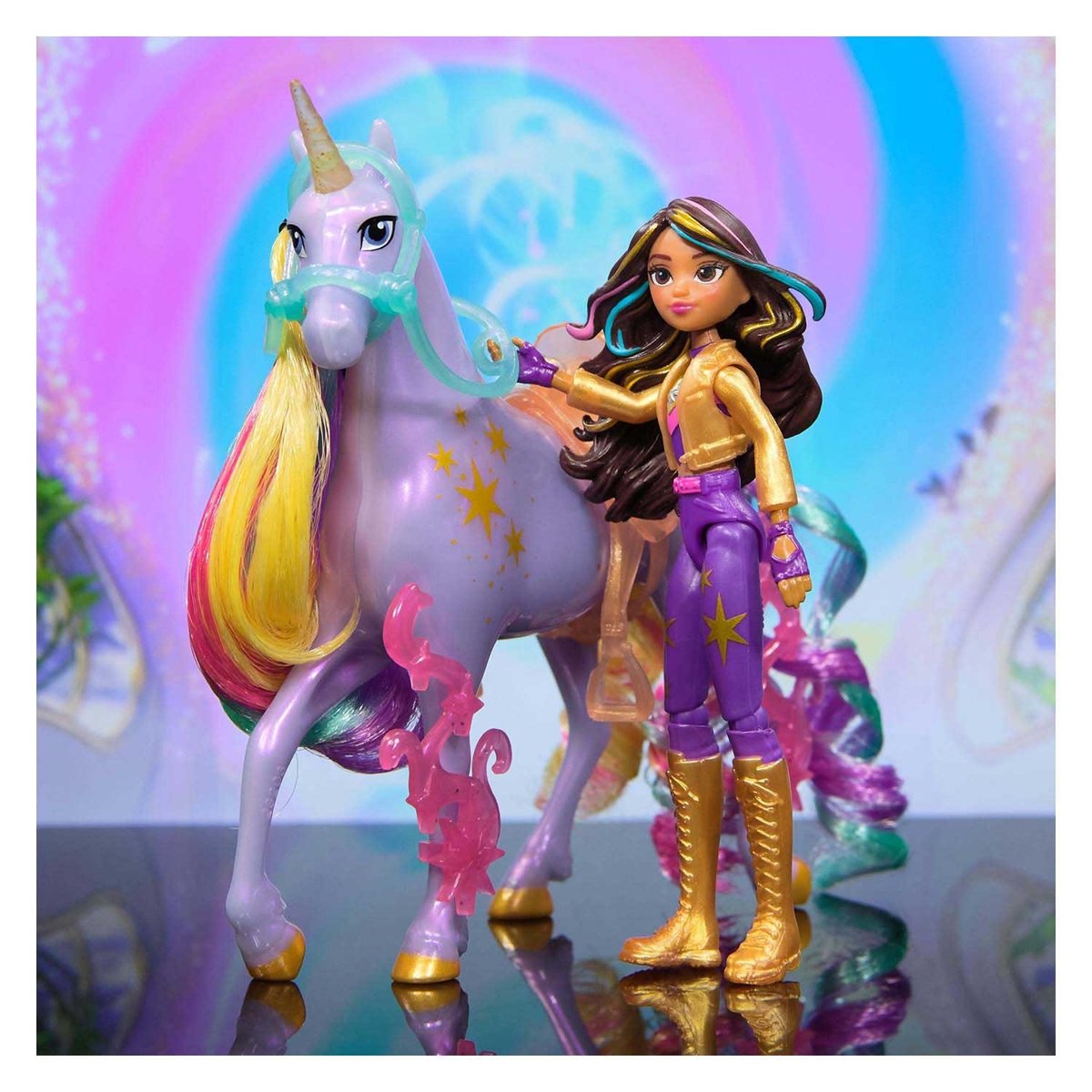 Unicorn Academy - Licorne Wildstar + Poupée Sophia multicolore, SPIN MASTER
