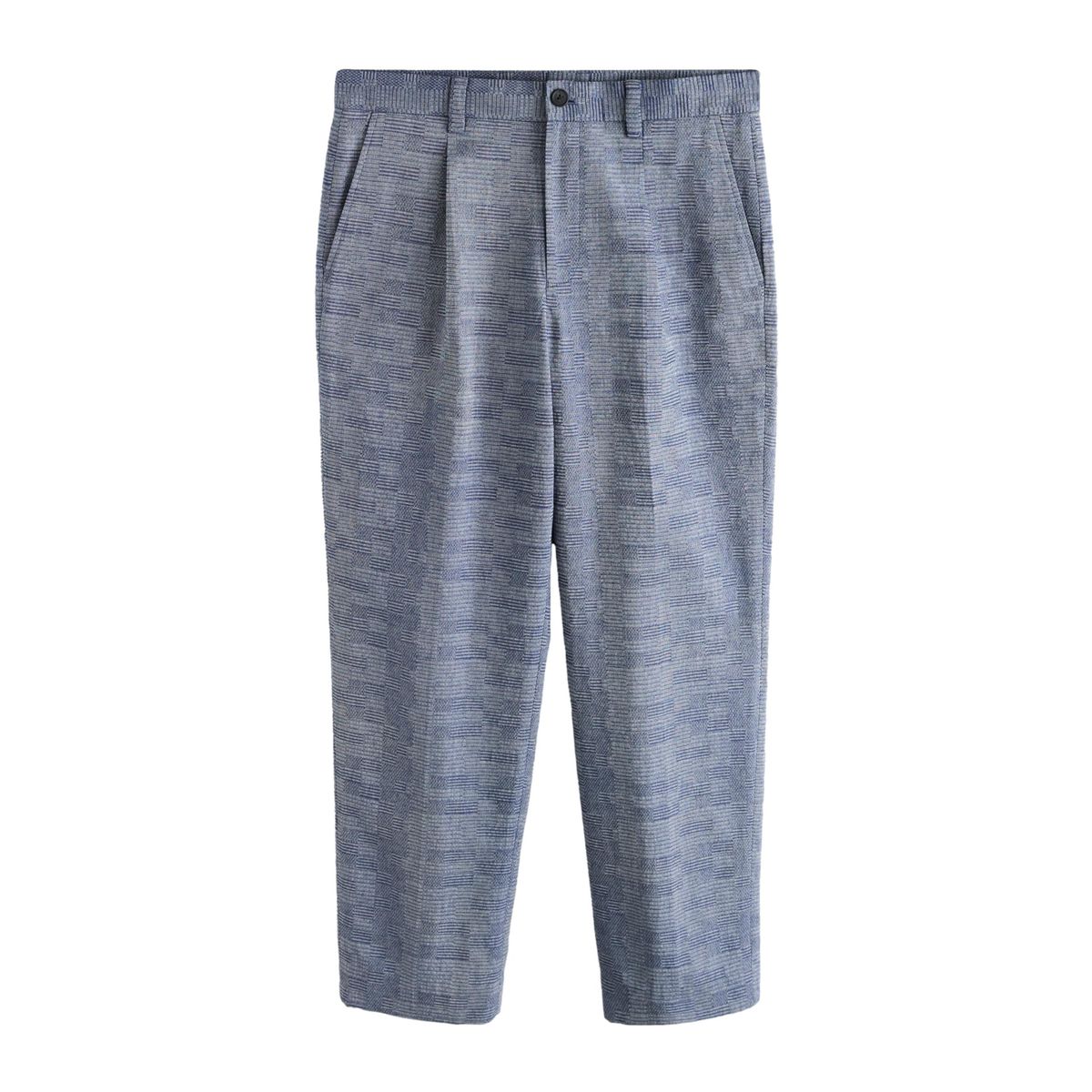 Pantalon de costume décontracté en coton bleu, NEXT