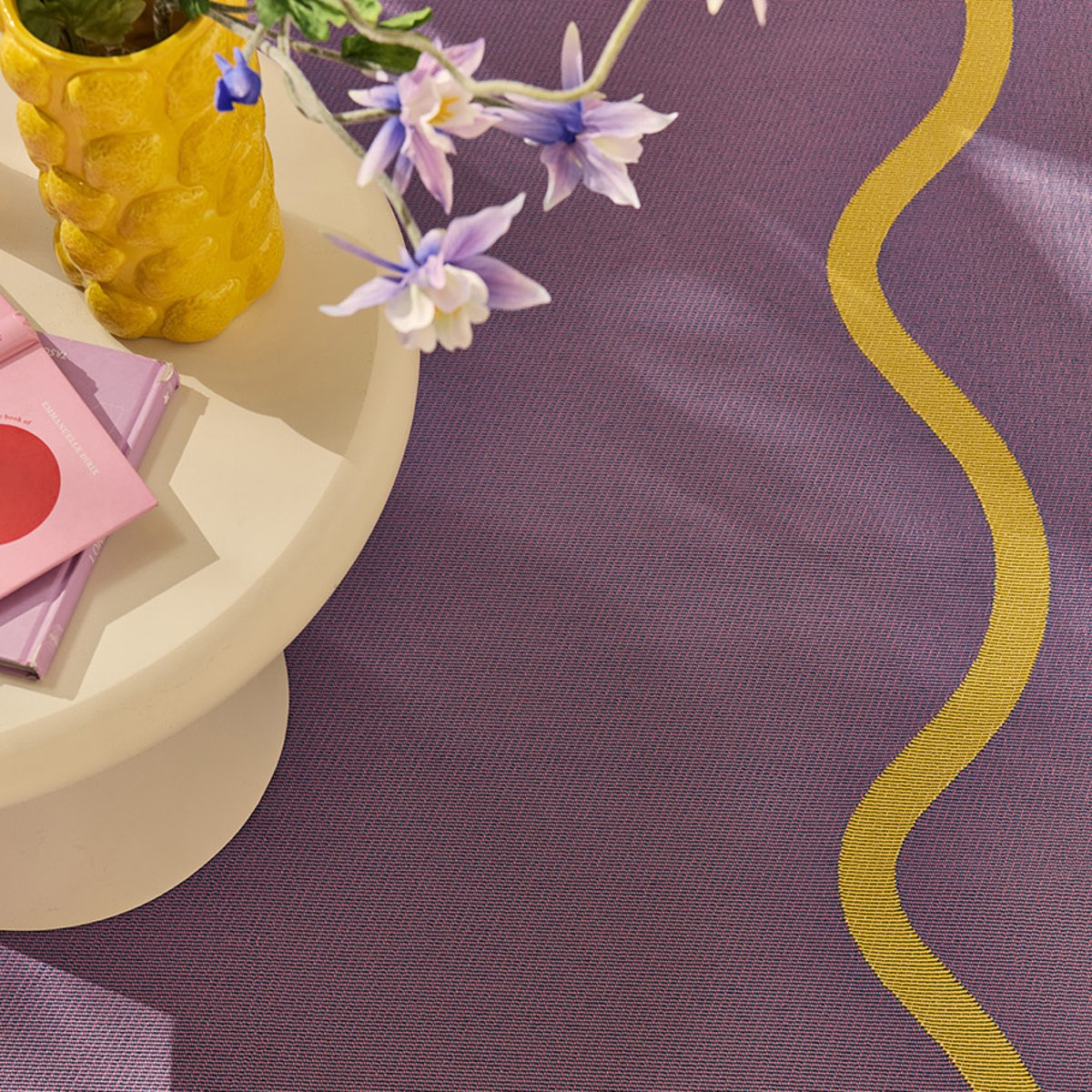 Tapis extérieur motif wavy POSITANO violet, NAZAR RUGS