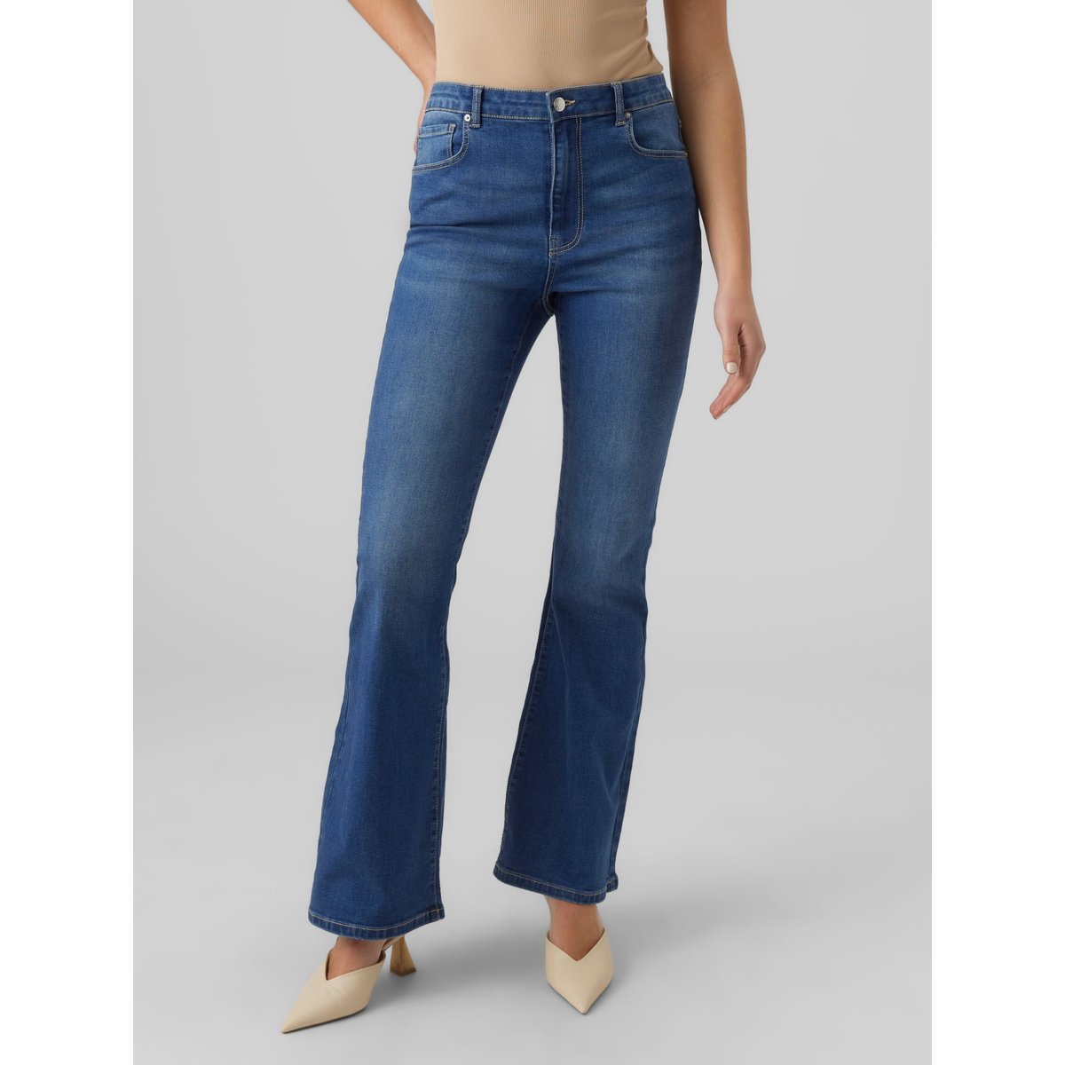 Jean Flared medium blue denim, VERO MODA