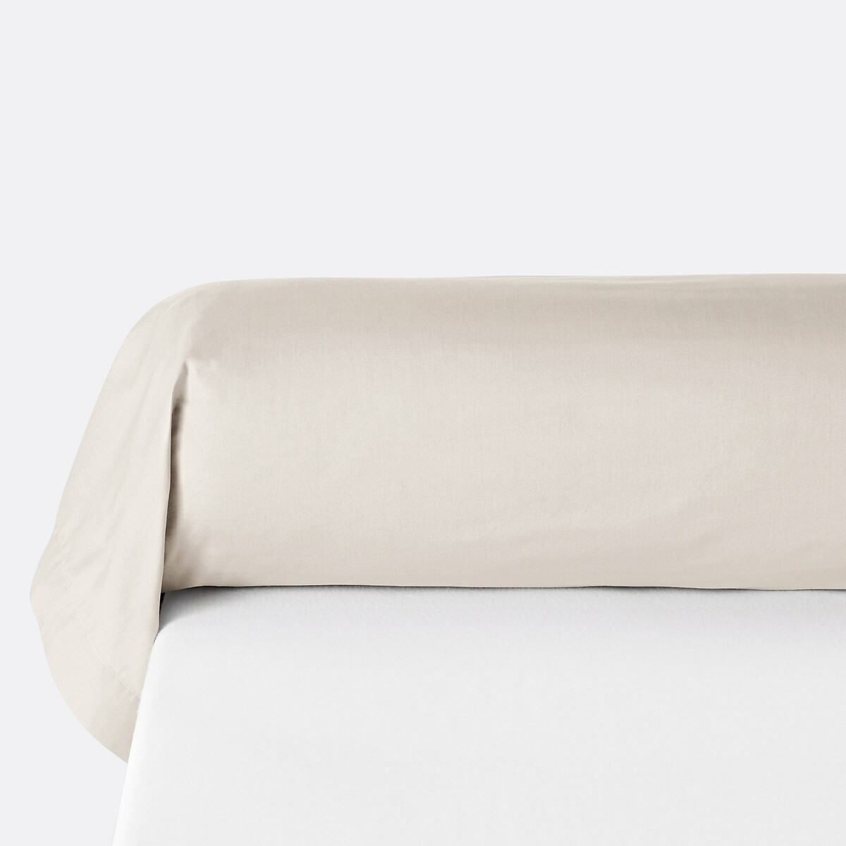 Unifarbener Kissenbezug aus Bio-Baumwolle mit Stehsaum Scenario beige, LA REDOUTE INTERIEURS