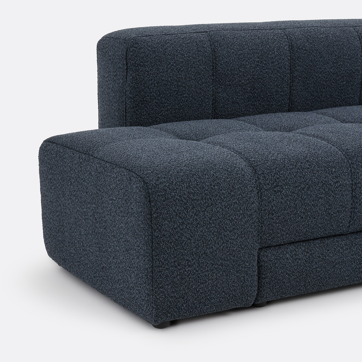 Canapé droit, 5 places, 4 en 1, en bouclette fine, FANO bleu, LA REDOUTE INTERIEURS