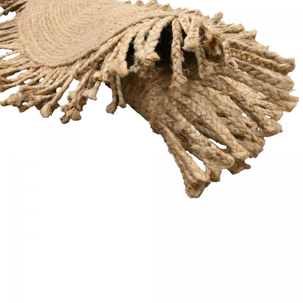 Tapis rond JT SATCH , tapis jute artisanal beige, UN AMOUR DE TAPIS