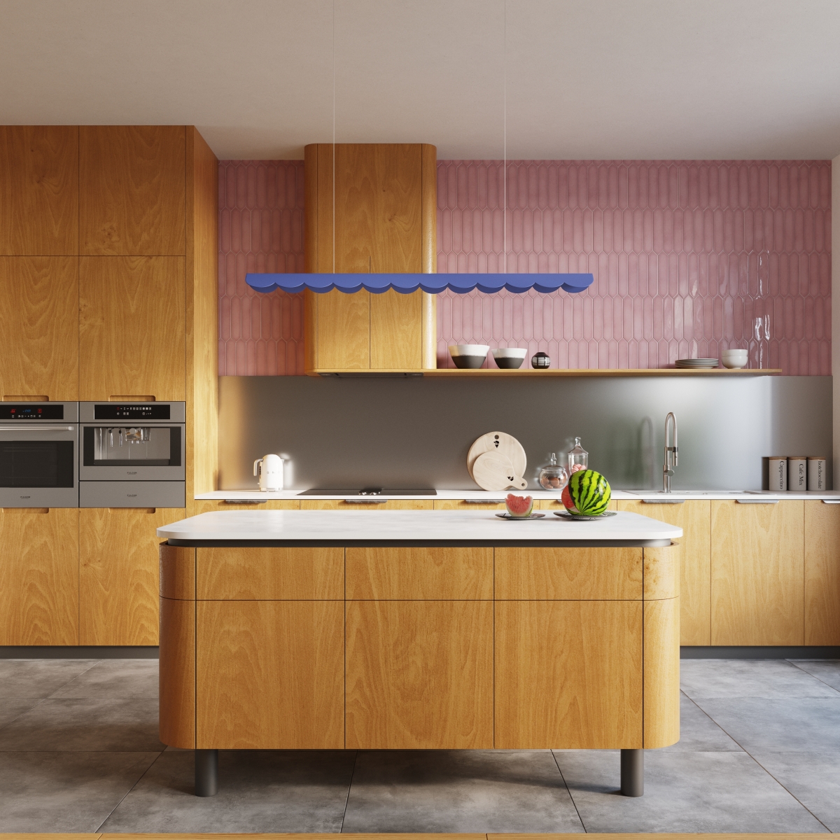 Suspension Aluminium Moka LED 1 Biscuit moka, EDEN