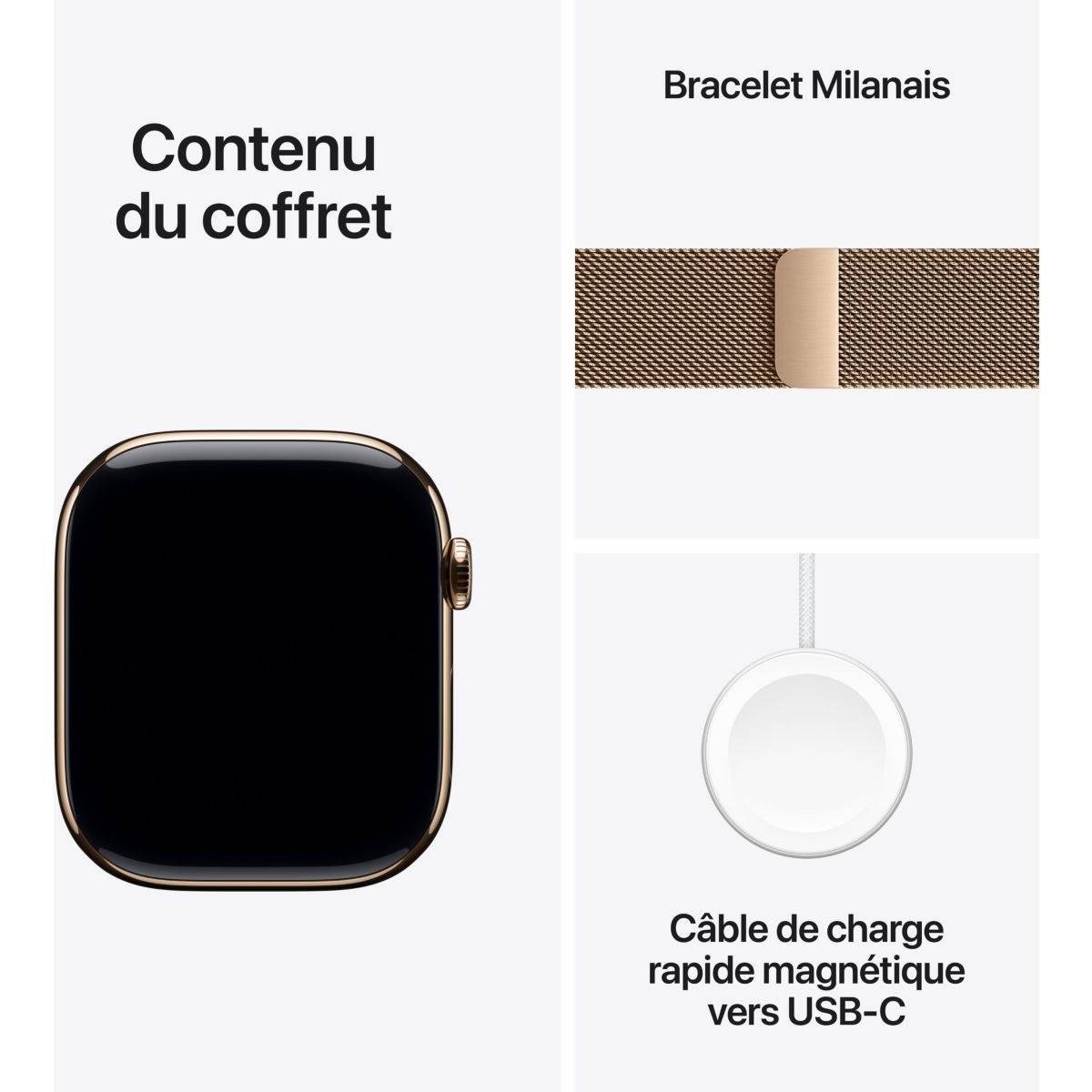 Montre connectée 42mm Tit Or Milanais Serie 11 Cellular dorã©, APPLE