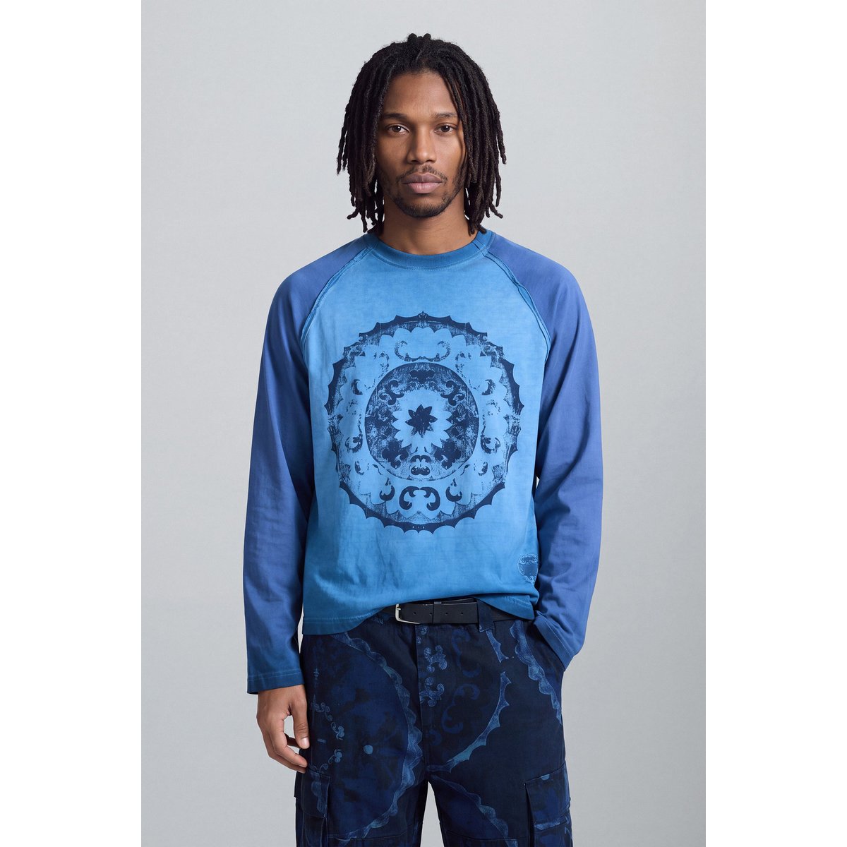 T-shirt à manches longues dégradé bleu, DESIGUAL