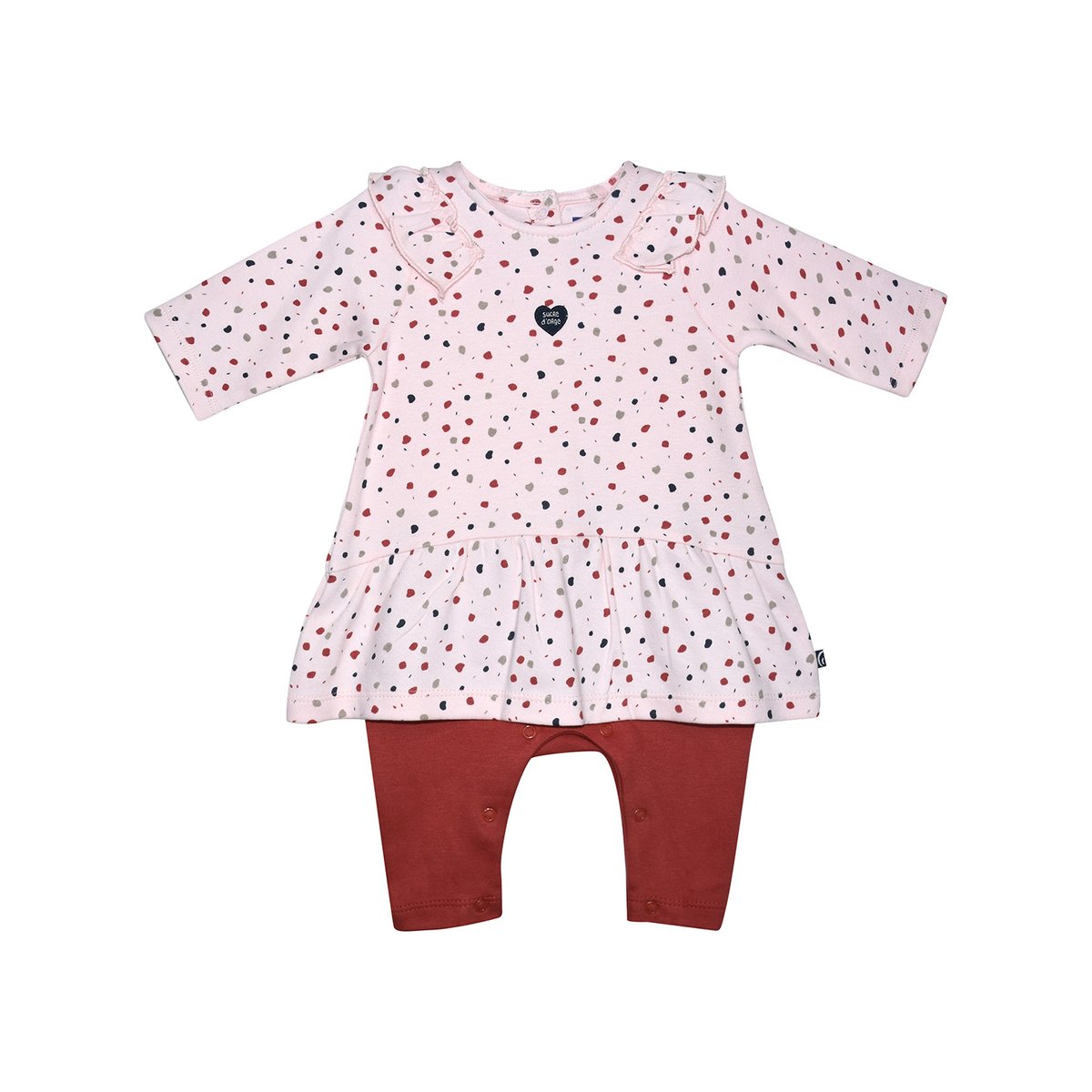 Combirobe naissance forsythia blanc, SUCRE D'ORGE