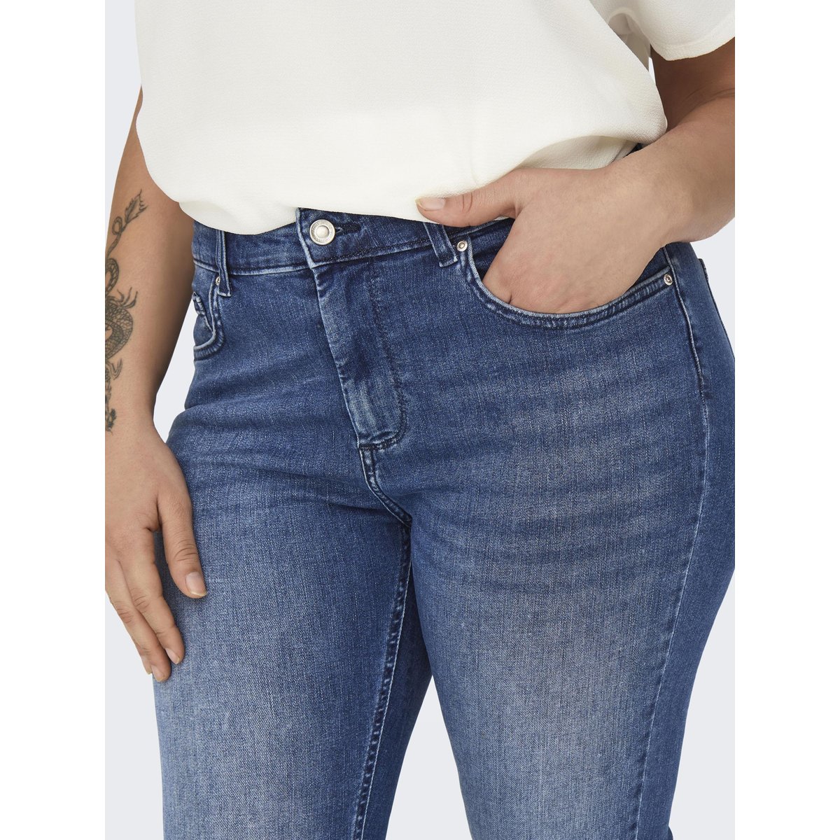 Coupe Regular medium blue denim, ONLY CARMAKOMA