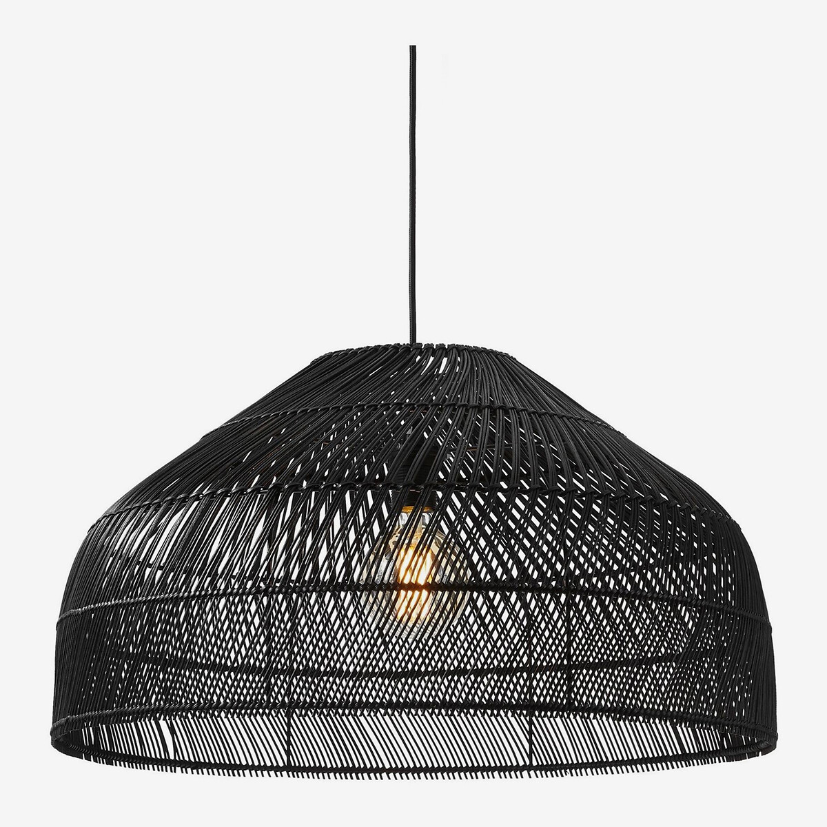 MADE.COM Java X-Large Woven Easyfit Pendant Light Shade black, MADE