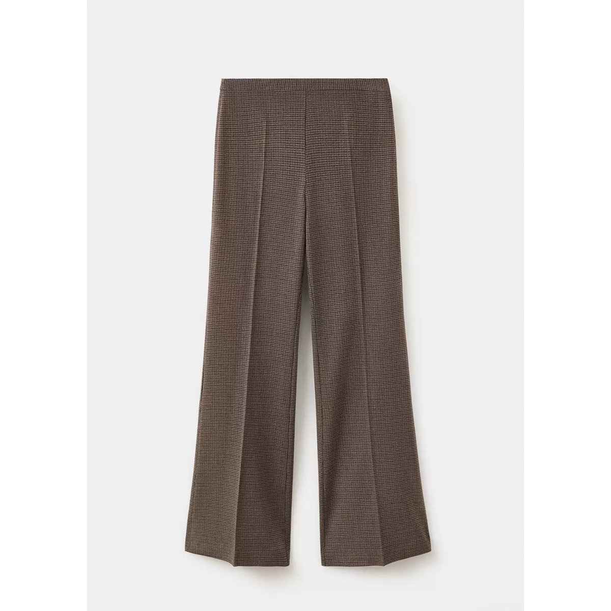 Pantalon de costume en pied-de-poule chocolat, MANGO