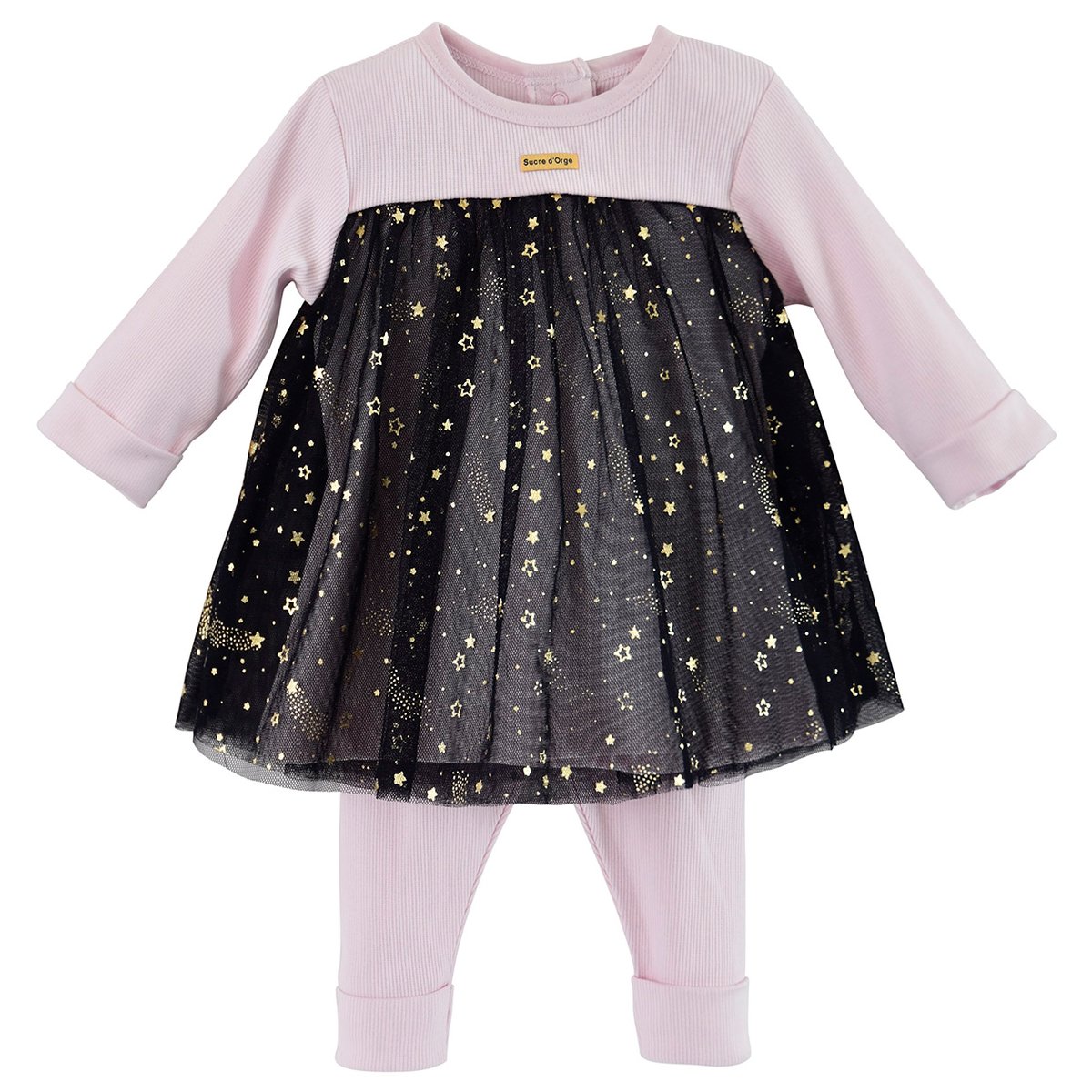 Ensemble robe fille anthracite gris, SUCRE D'ORGE