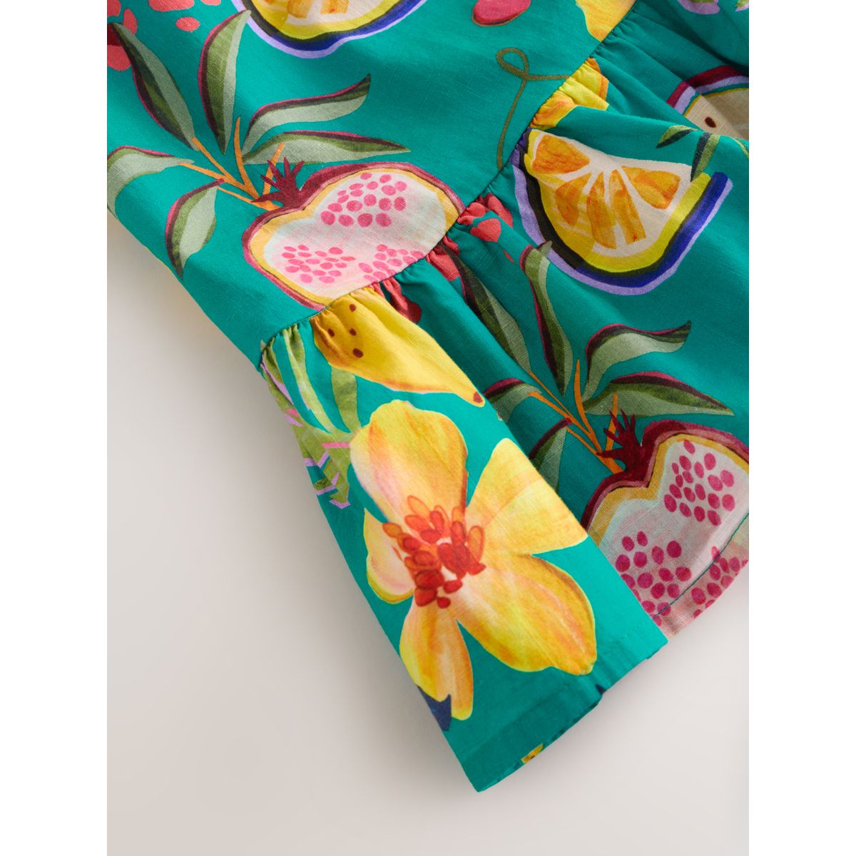 Robe à manches évasées vert tropical, NEXT