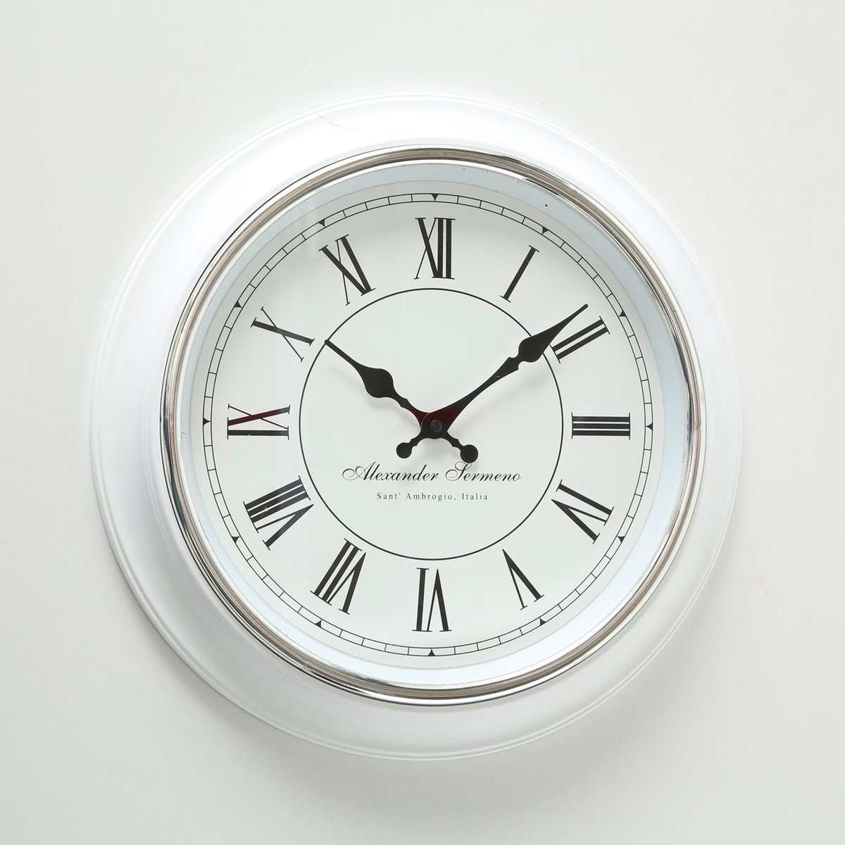 Horloge murale ronde blanche chiffres romains d40cm blanc, WADIGA
