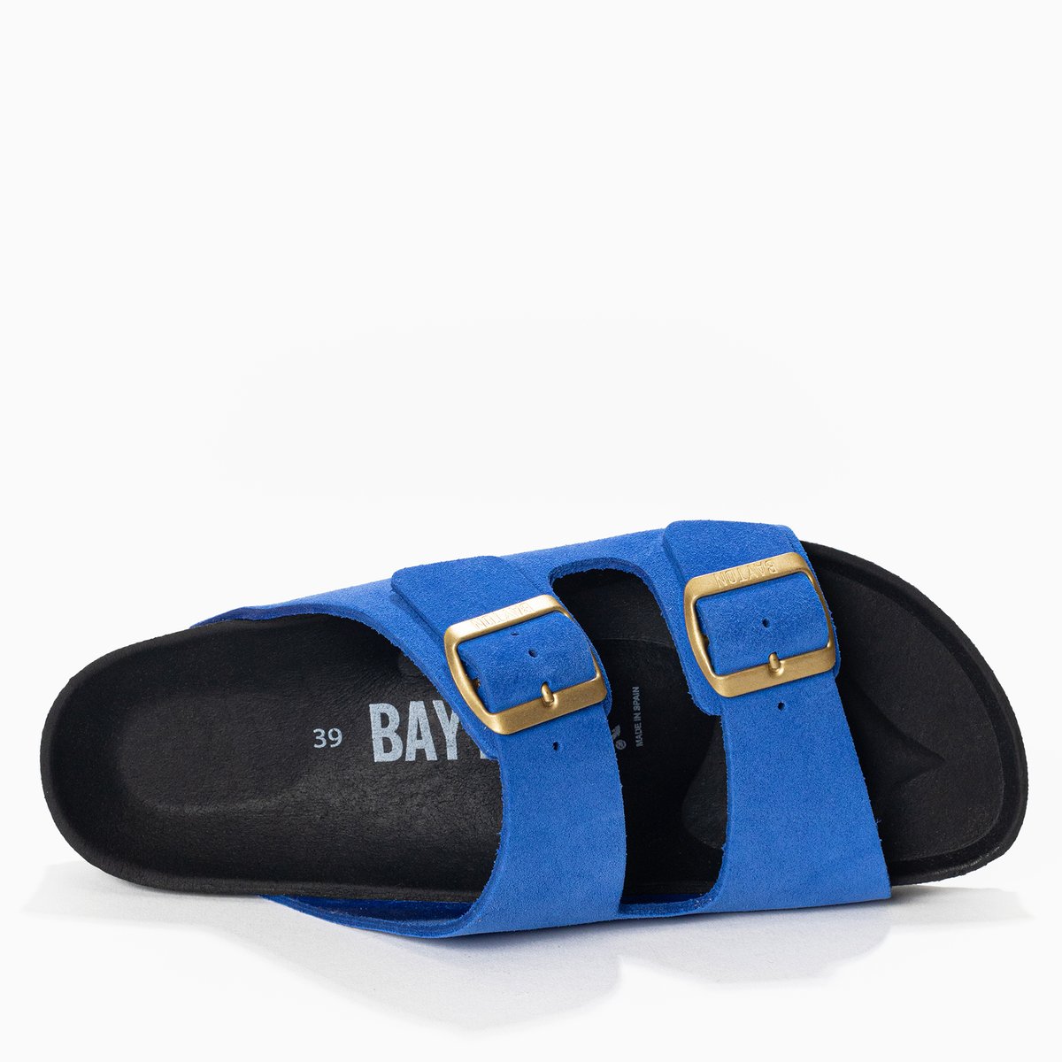 Sandales en cuir suédé ATLAS bleu, BAYTON