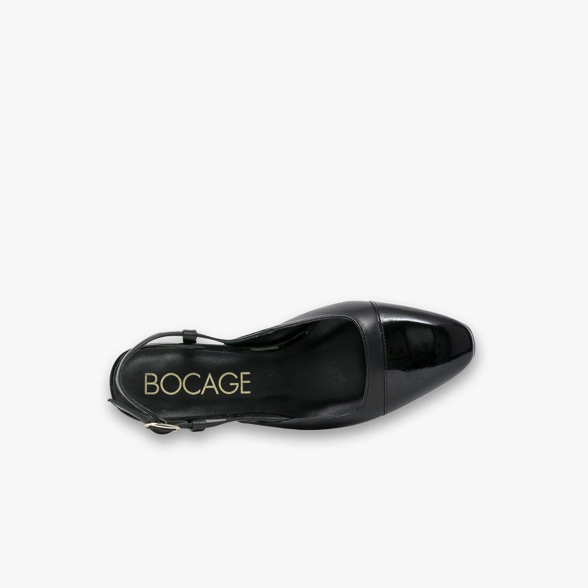 Escarpin en cuir DENITSA noir, BOCAGE