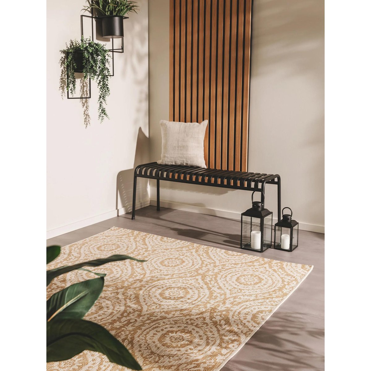 Tapis d'extérieur & intérieur CLEO crème/beige, BENUTA 
