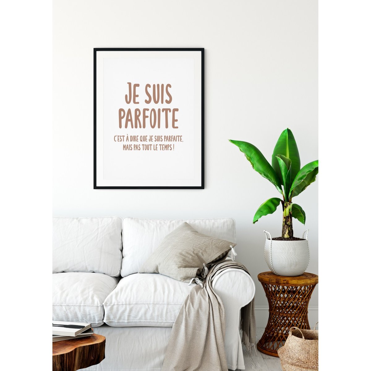 Affiche 'Je suis parfoite...' blanc, L'AFFICHERIE