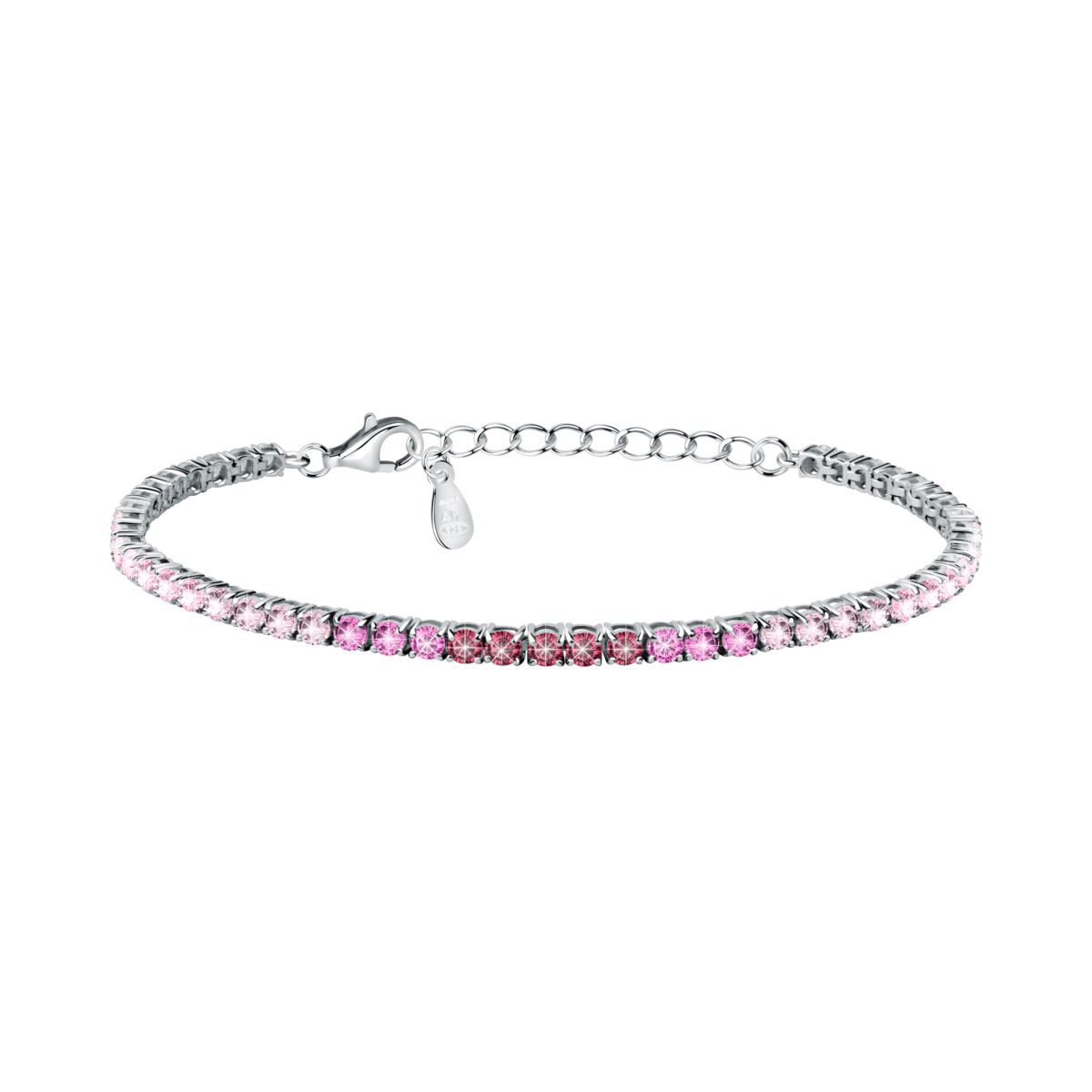 Bracelet en argent 925 AURORA rouge/rose, BLUESPIRIT
