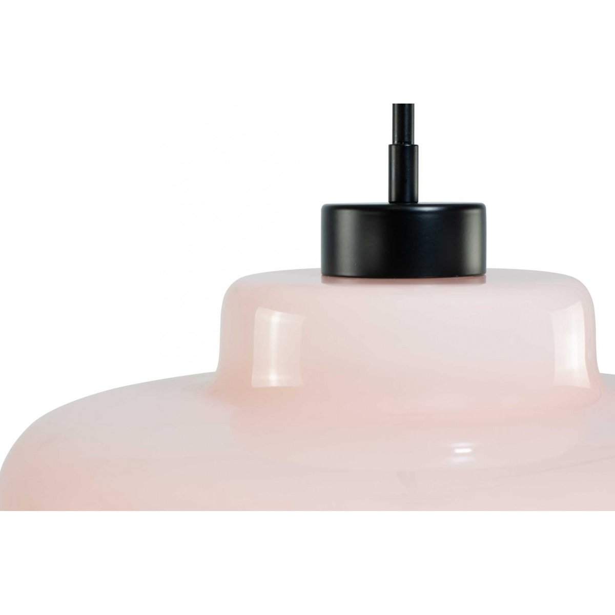 Suspension en verre et métal, LIGO rose, C-CREATION