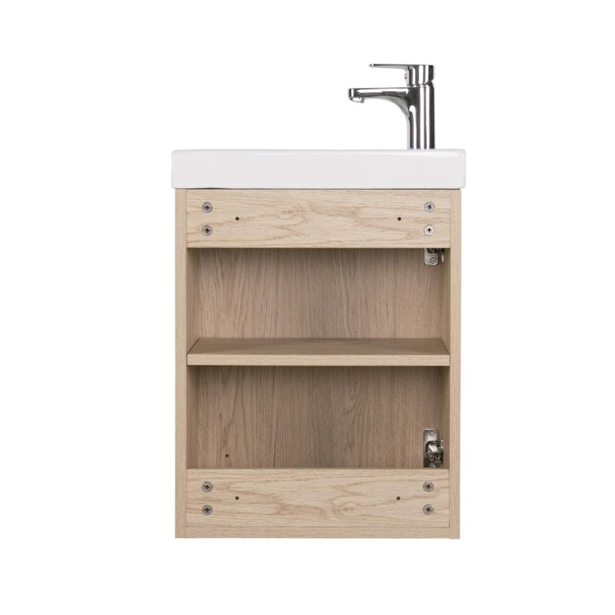 Ensemble meuble lave-mains en chêne + robinet FRAME décor chêne, MOB IN